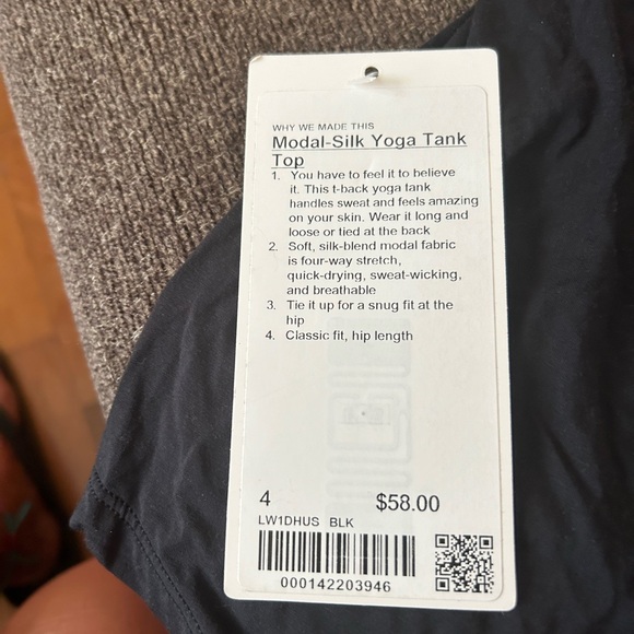 Lululemon modal silk yoga tank top - Picture 3 of 4